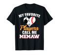 My Favorite Players Call Me Memaw T-Shirt - Minimalist Print Men Women