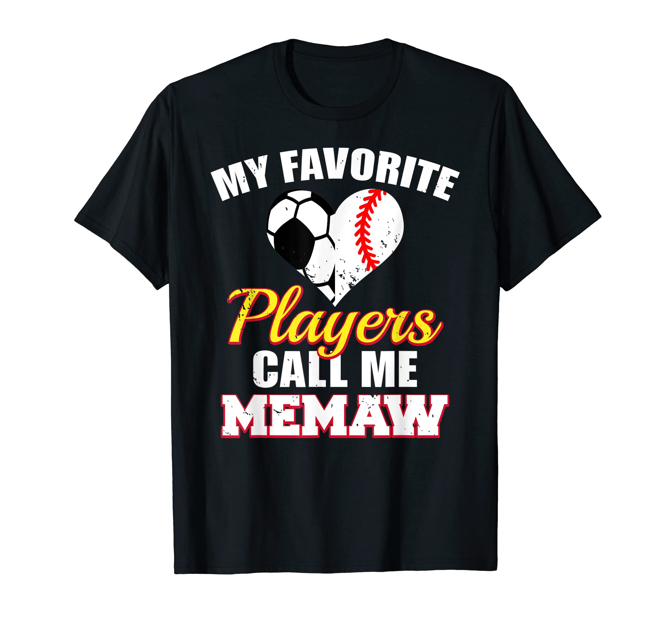 My Favorite Players Call Me Memaw T-Shirt - Minimalist Print Men Women