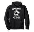 Soccer Opa Distressed Ball Funny Hoodie - Fun Novelty Design Men Women