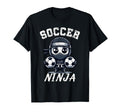 Funny Soccer Ninja Distressed Soccer T-Shirt - Graphic Print for Adults