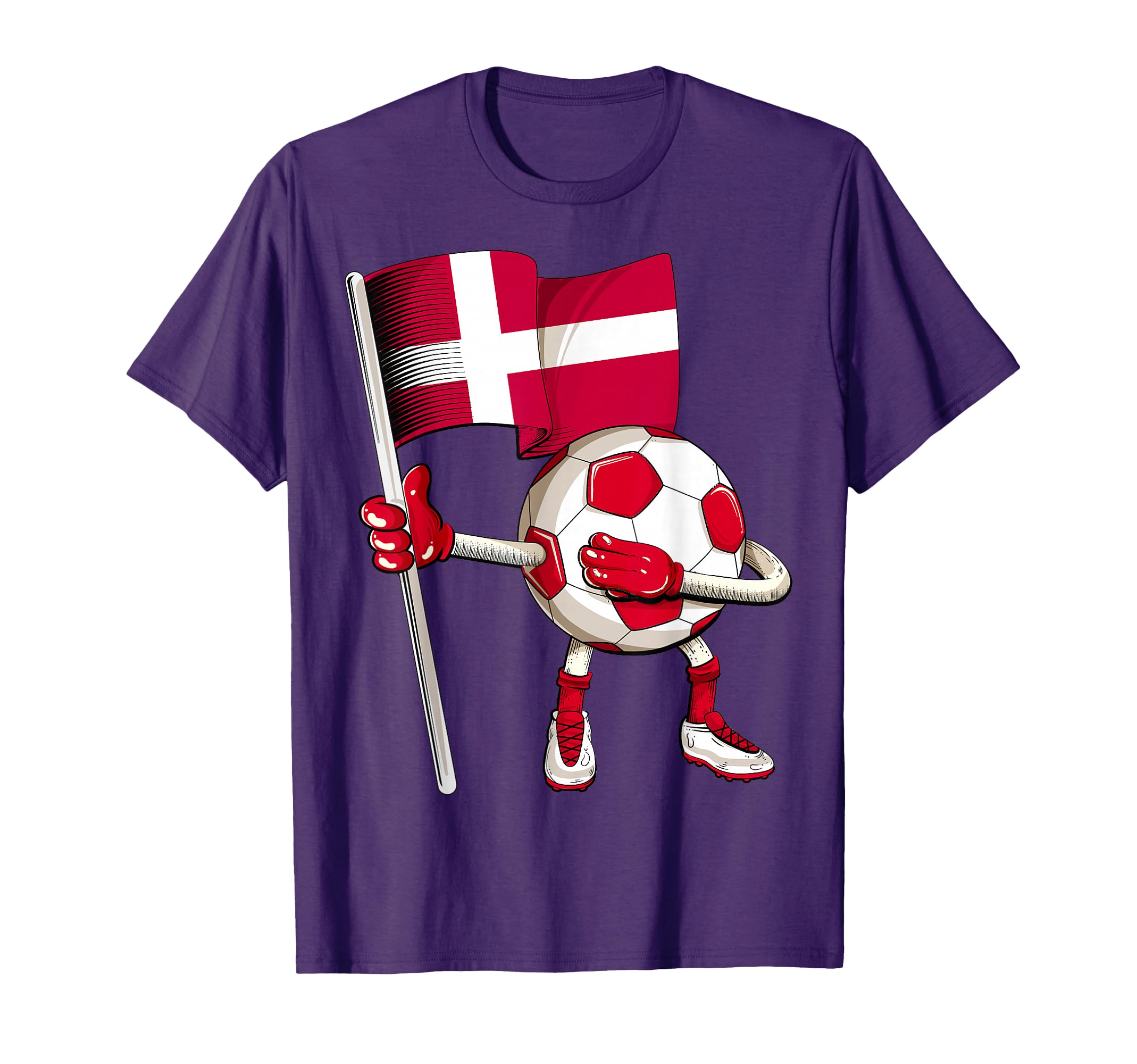 Denmark Soccer Jersey Danish Flag T-Shirt - Minimalist Print for Adults