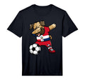 Dabbing Pug Dominican Republic Soccer T-Shirt - Minimalist Print Men Women