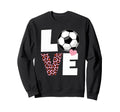 I Love Soccer Womens Or Soccer Sweatshirt - Casual Everyday Wear Men Women