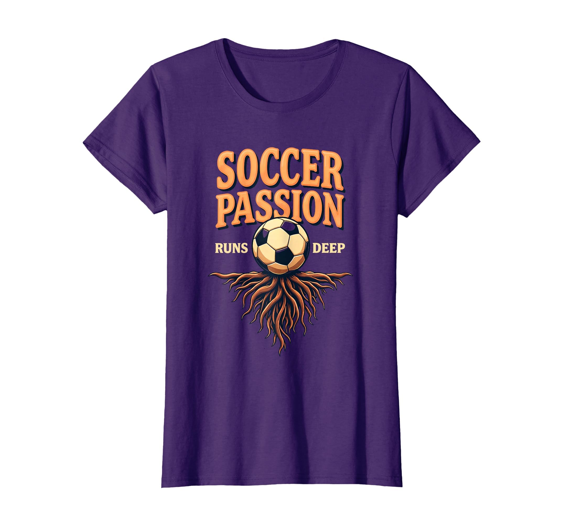 Soccer Passion Runs Deep Mens T-Shirt - Fun Novelty Design Unisex