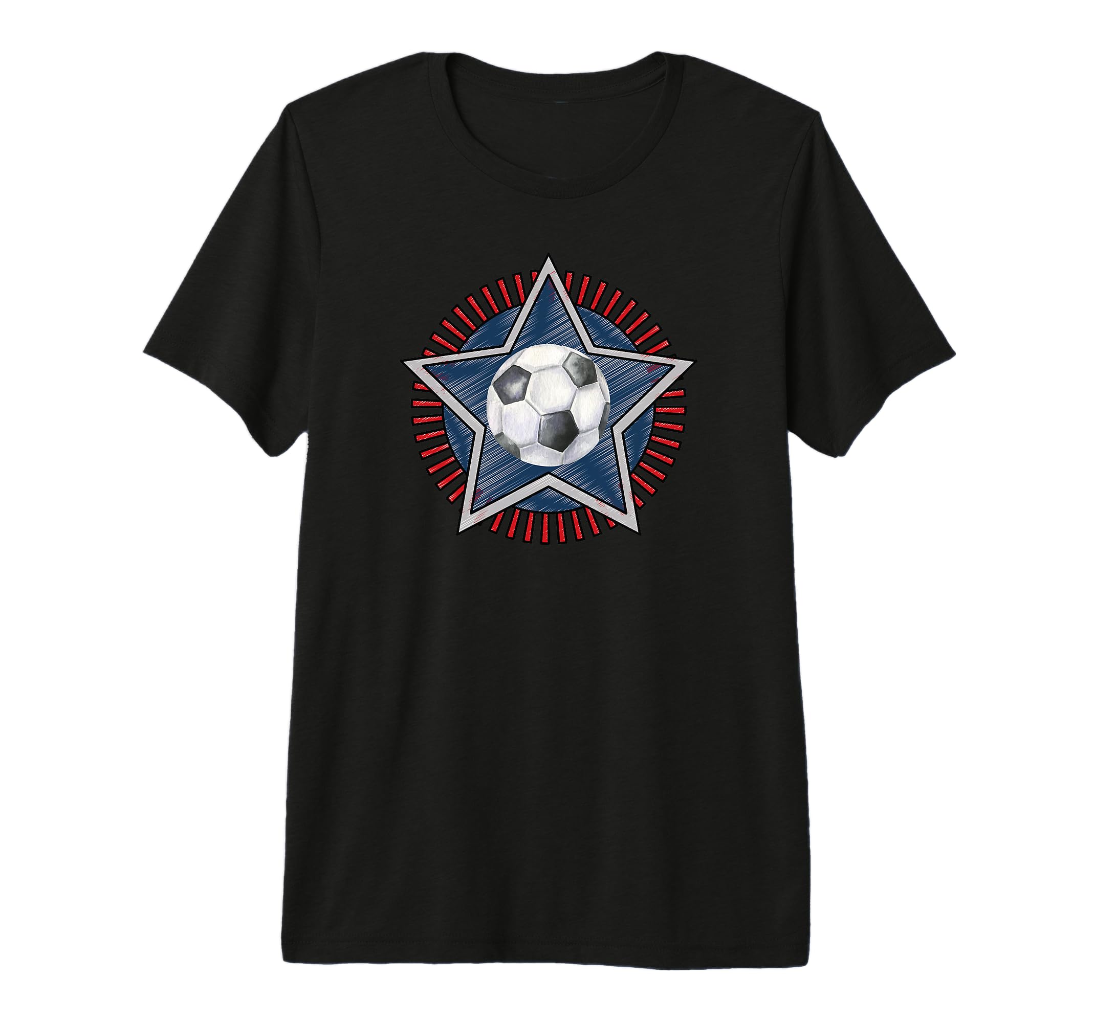 Soccer Player 4Th July Soccer Tri Blend T-Shirt - Novelty Apparel Men Women