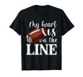 My Heart Is Line Soccer Sunset T-Shirt - Trendy Graphic Unisex