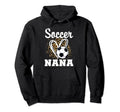 Soccer Nana Leopard Heart Grandma Hoodie - Custom Art Print Unisex