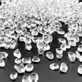Glass Stones, 0.85LB/385g Clear Aquarium Gravel Rocks, Clear Pebbles for Fish Tank, Sea Glass for Vase Filler Craft