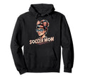 Patriotic Soccer Mom American Flag Hoodie - Custom Art Print for Adults