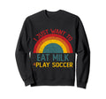 Funny I Just Want To Eat Milk And Sweatshirt - Trendy Graphic for Adults