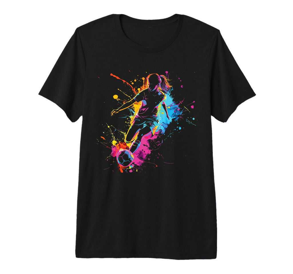 Ball Game Football Paint Splash T-Shirt - Minimalist Print Men Women