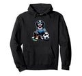 Bernese Mountain Dog Soccer Player Hoodie - Novelty Apparel for Adults