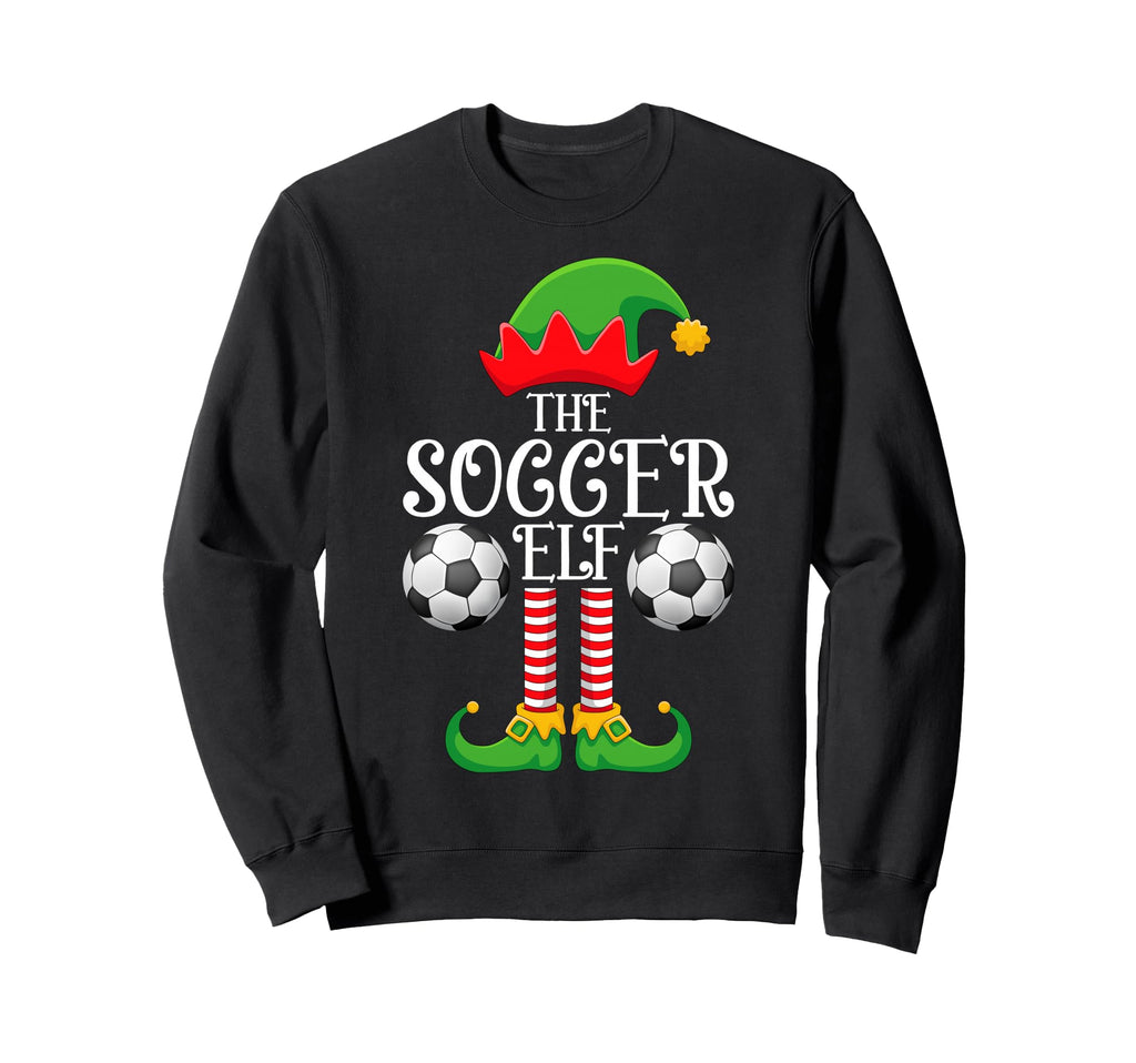 Soccer Elf Family Matching Funny Sweatshirt - Aesthetic Graphic for Adults