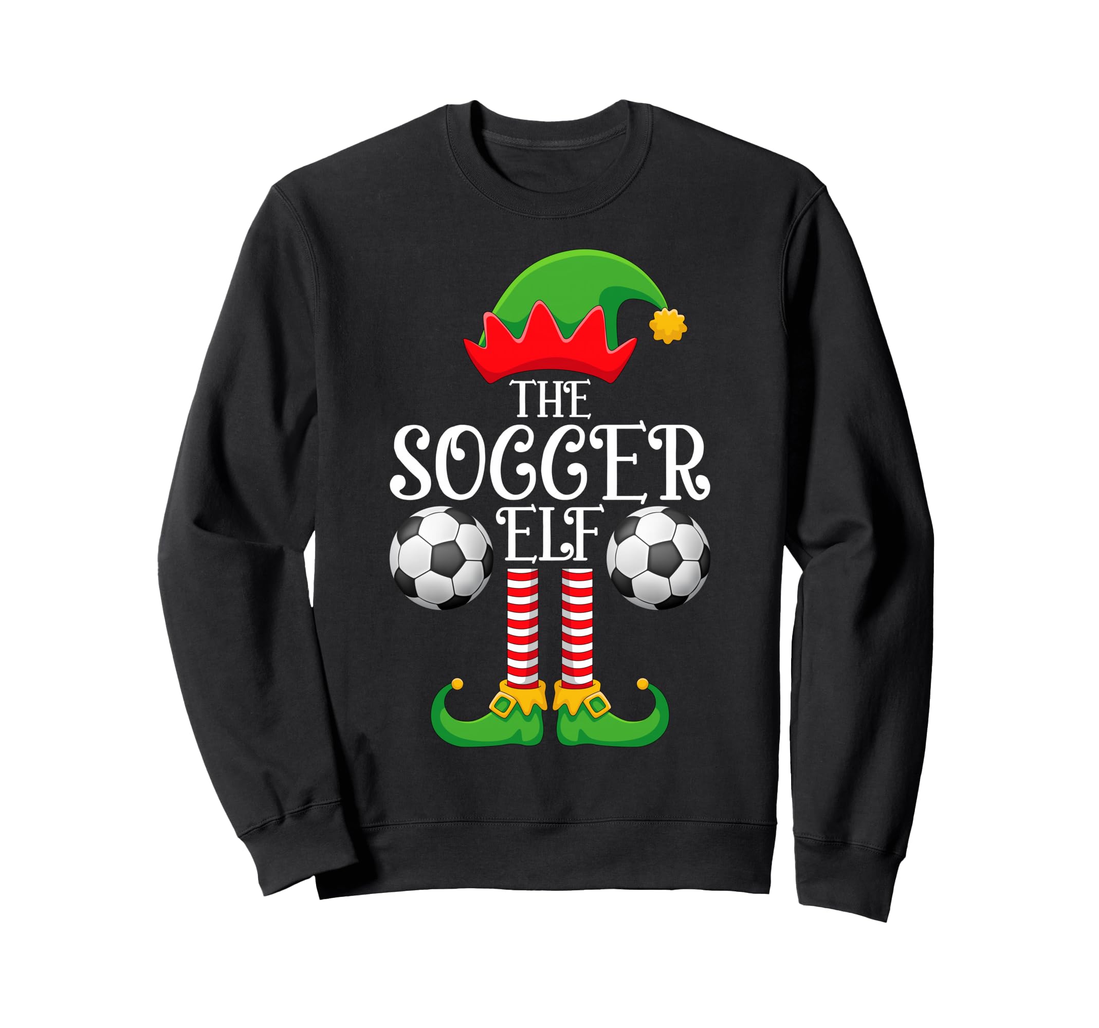 Soccer Elf Family Matching Funny Sweatshirt - Aesthetic Graphic for Adults