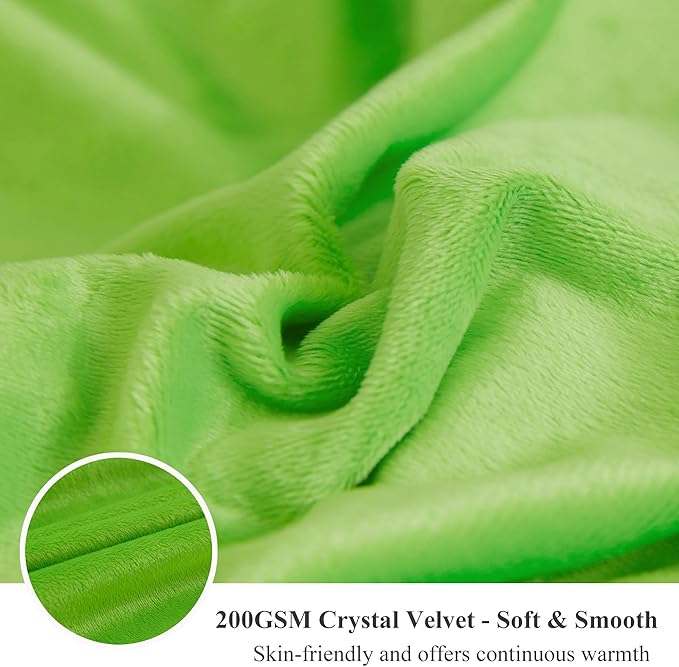 XeGe Luxury Faux Fur Blanket, Lime Green Soft Big Fluffy Throw, Shaggy Plush Decorative Couch Blanket, Cute Furry Fuzzy Bed Throw for Bedroom Living Room, Lime Green, 60x90