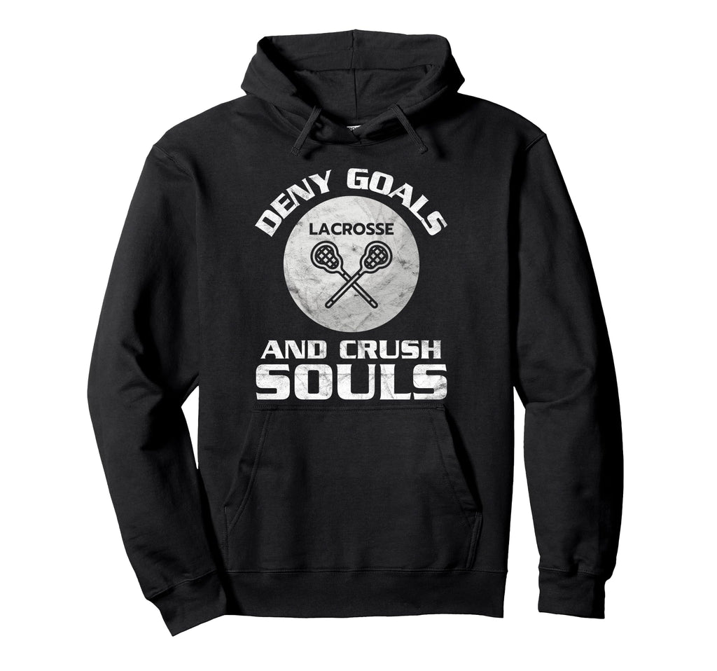 Lacrosse Deny Goals Goalkeeper Hoodie - Aesthetic Graphic for Adults