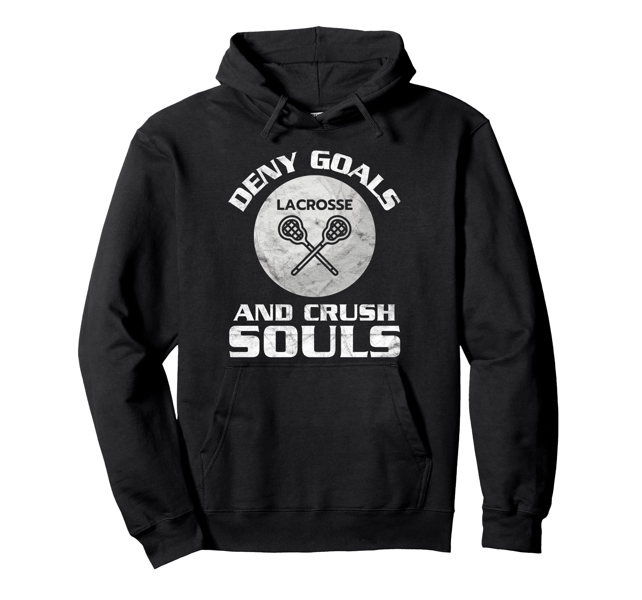 Lacrosse Deny Goals Goalkeeper Hoodie - Aesthetic Graphic for Adults