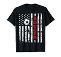 Us American Flag Soccer Patriotic Soccer T-Shirt - Unique Graphic Unisex