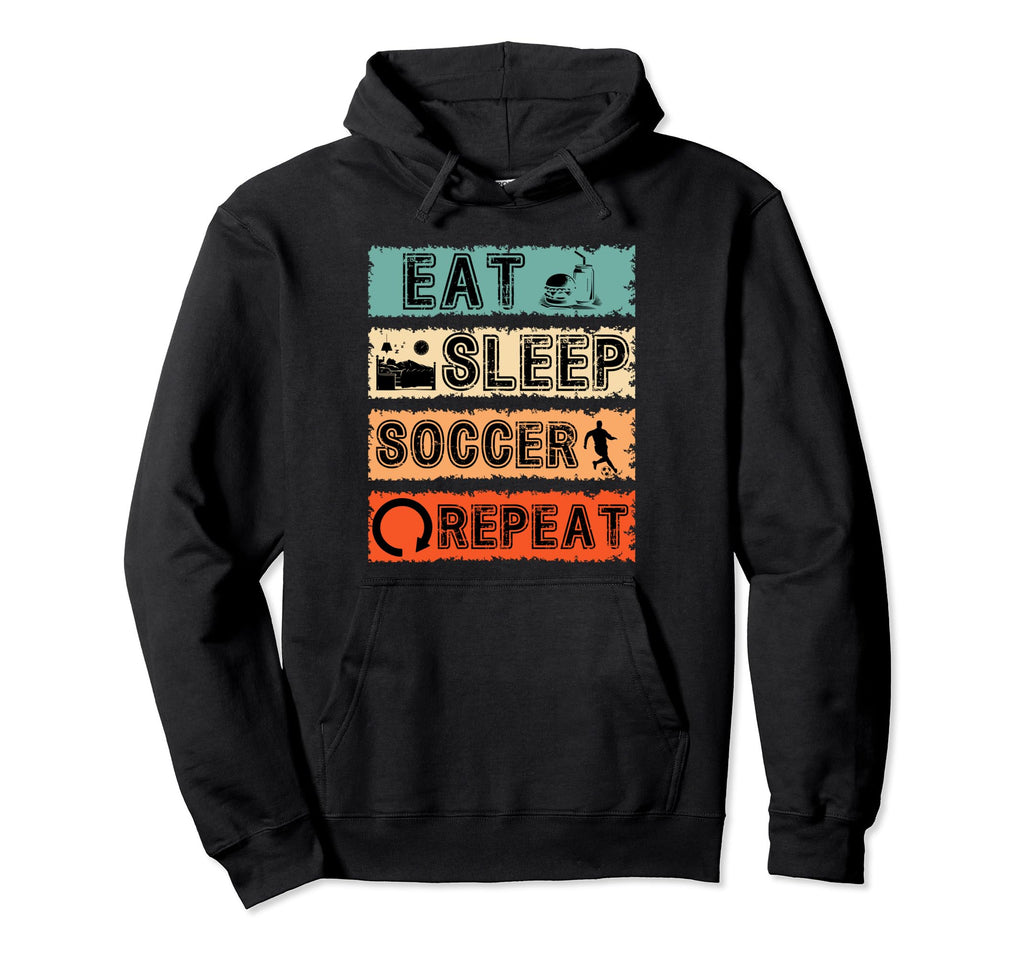 Eat Sleep Soccer Repeat Sports Cycle Hoodie - Streetwear Style for Adults