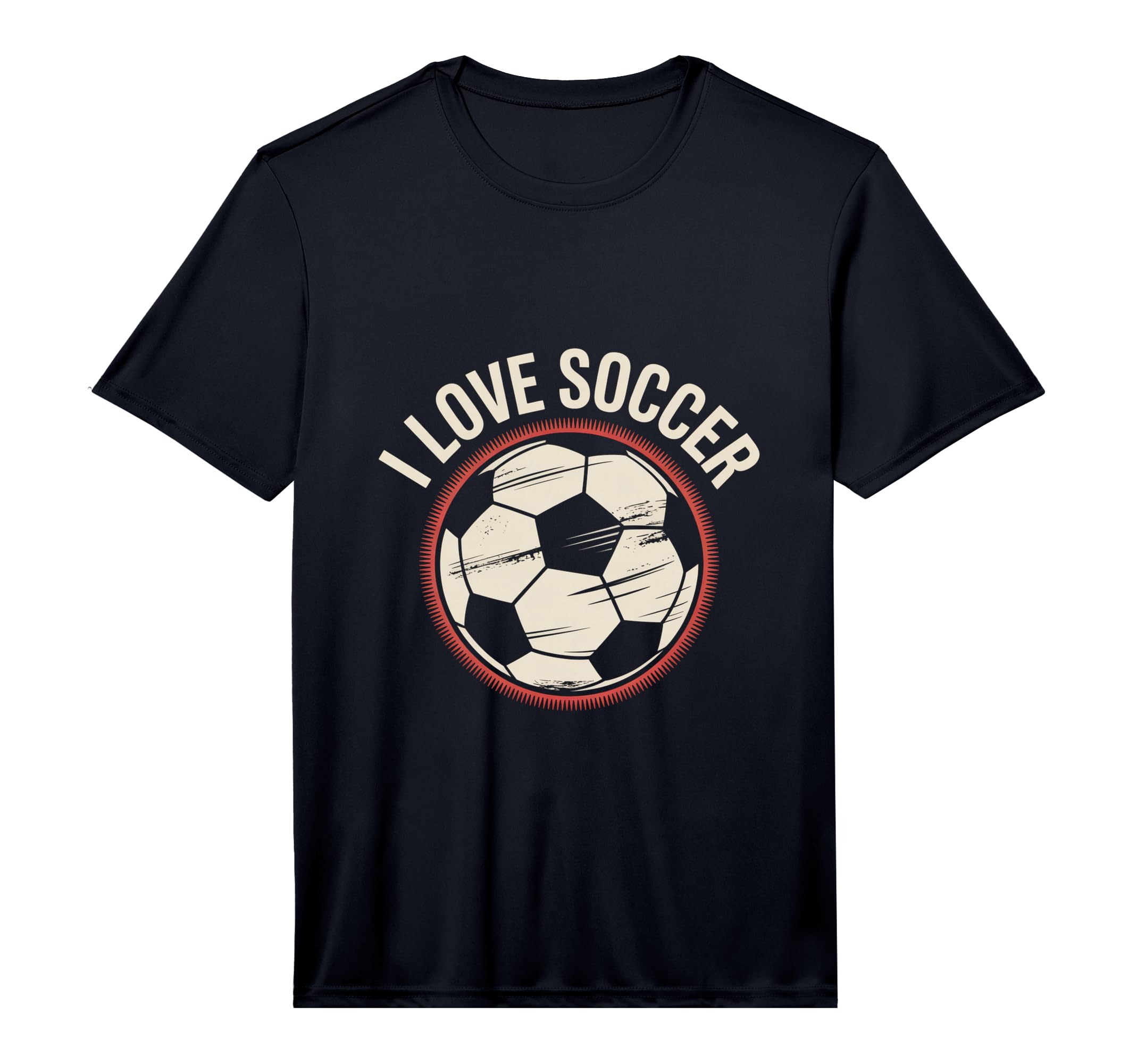 Mens I Love Soccer Football T-Shirt - Casual Everyday Wear Men Women