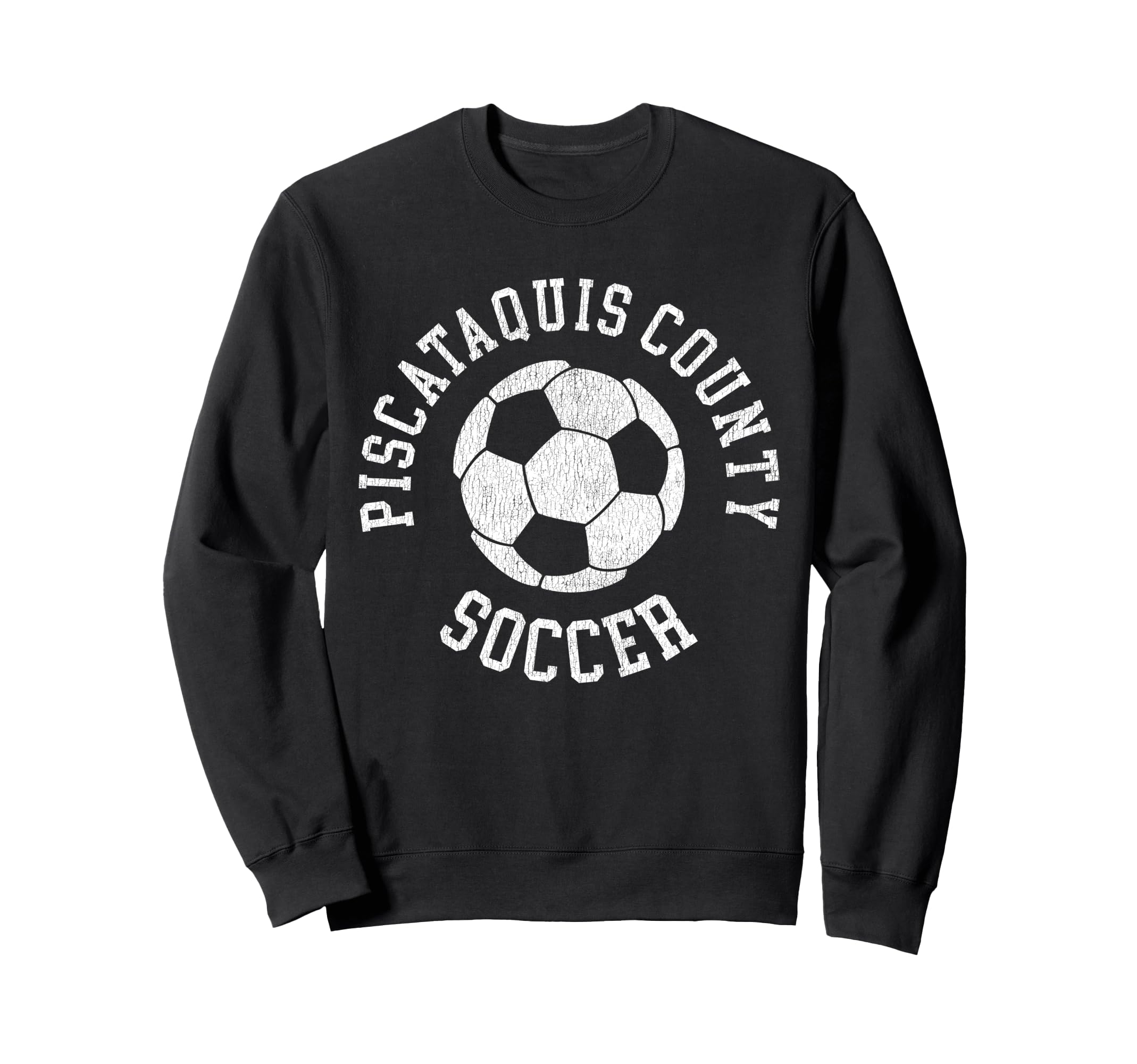Piscataquis County Soccer Distressed Sweatshirt - Graphic Print Men Women