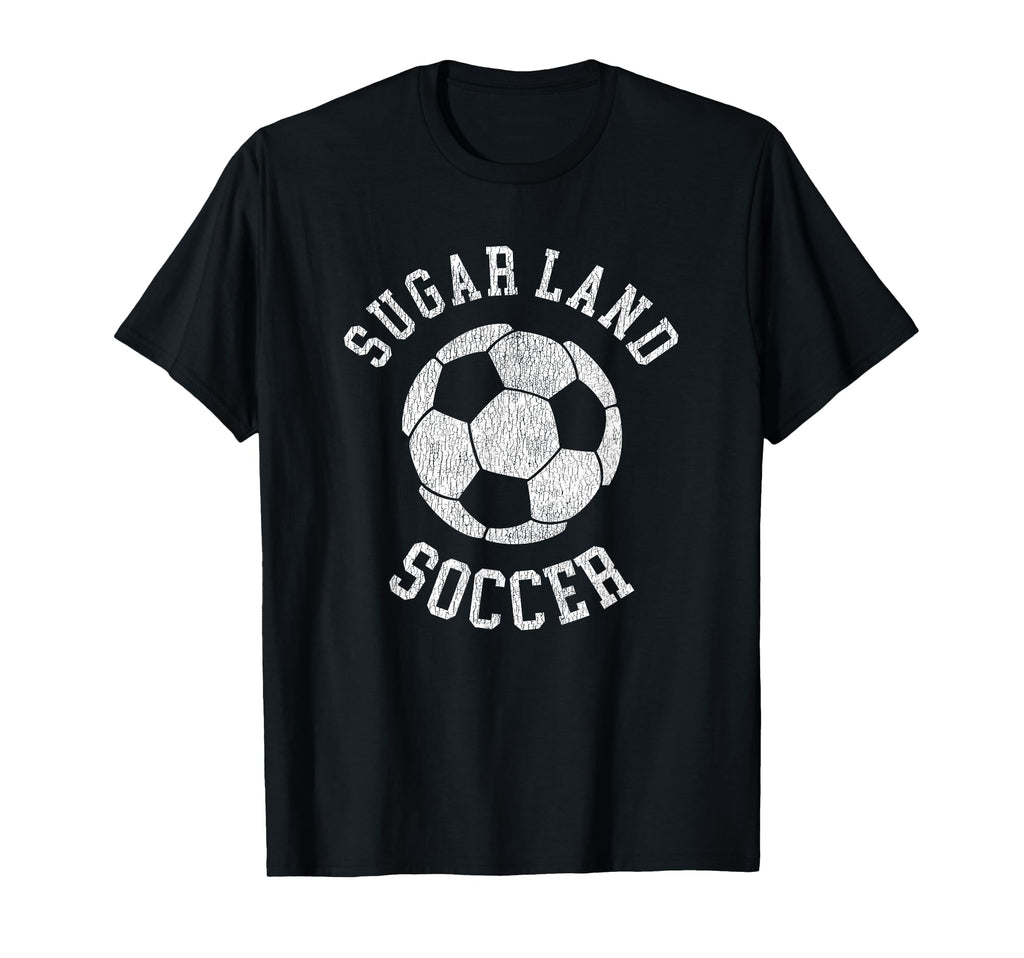 Sugar Land Soccer Distressed 90S T-Shirt - Graphic Print Unisex