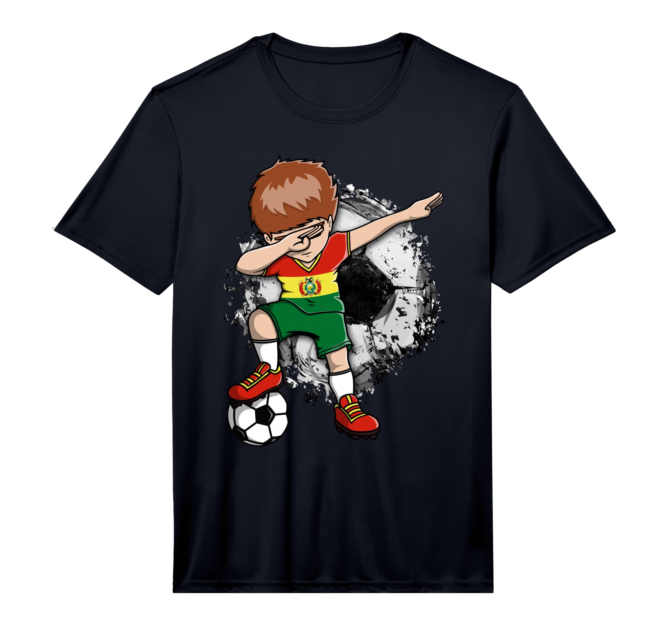 Dabbing Soccer Bolivia Jersey T-Shirt - Aesthetic Graphic for Adults