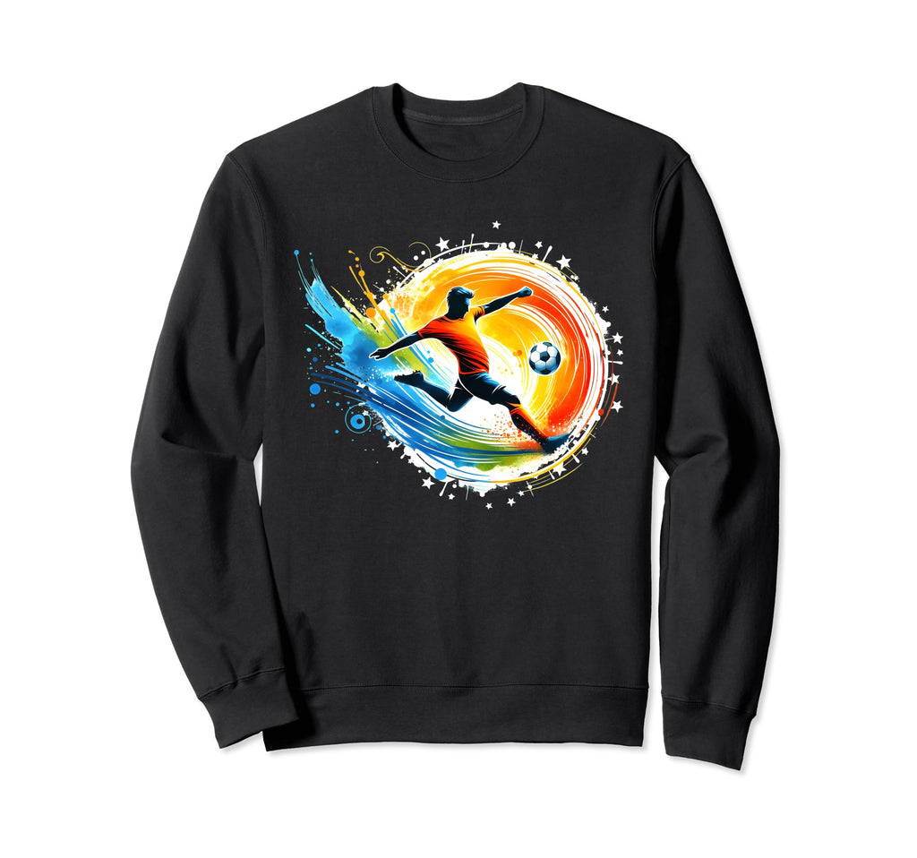 Soccer Player Sports Soccer Ball Sweatshirt - Graphic Print for Adults