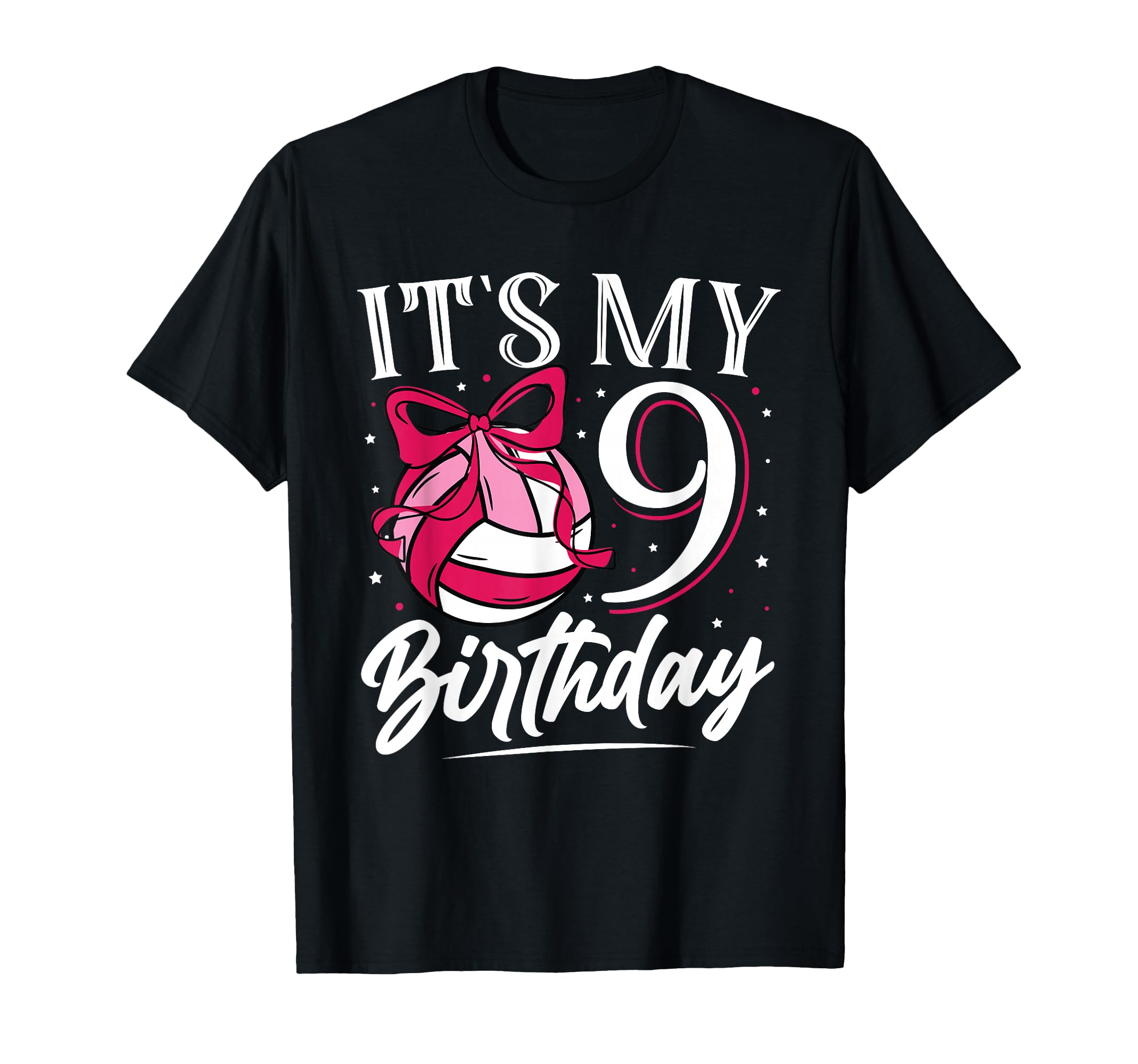 Its My Nine 9Th Birthday Volleyball T-Shirt - Unique Graphic for Adults