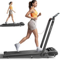 Walking Pad Treadmill with Incline, 2 in 1 Foldable Treadmills for Home Small Office, 300lbs Portable Compact Under Desk Treadmill with App, Remote Control and LED Display