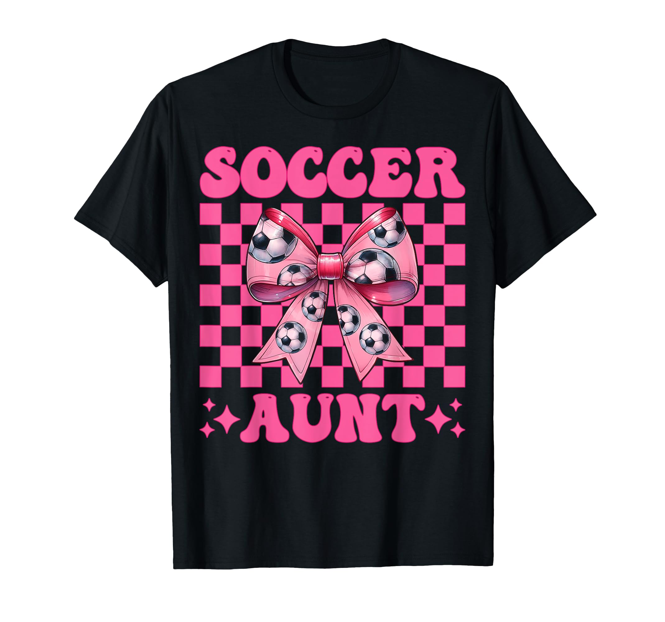Womens Coquette Bow Ribbon Soccer T-Shirt - Unique Graphic Men Women