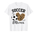 Soccer Mema Heart Leopard Mema T-Shirt - Aesthetic Graphic for Adults