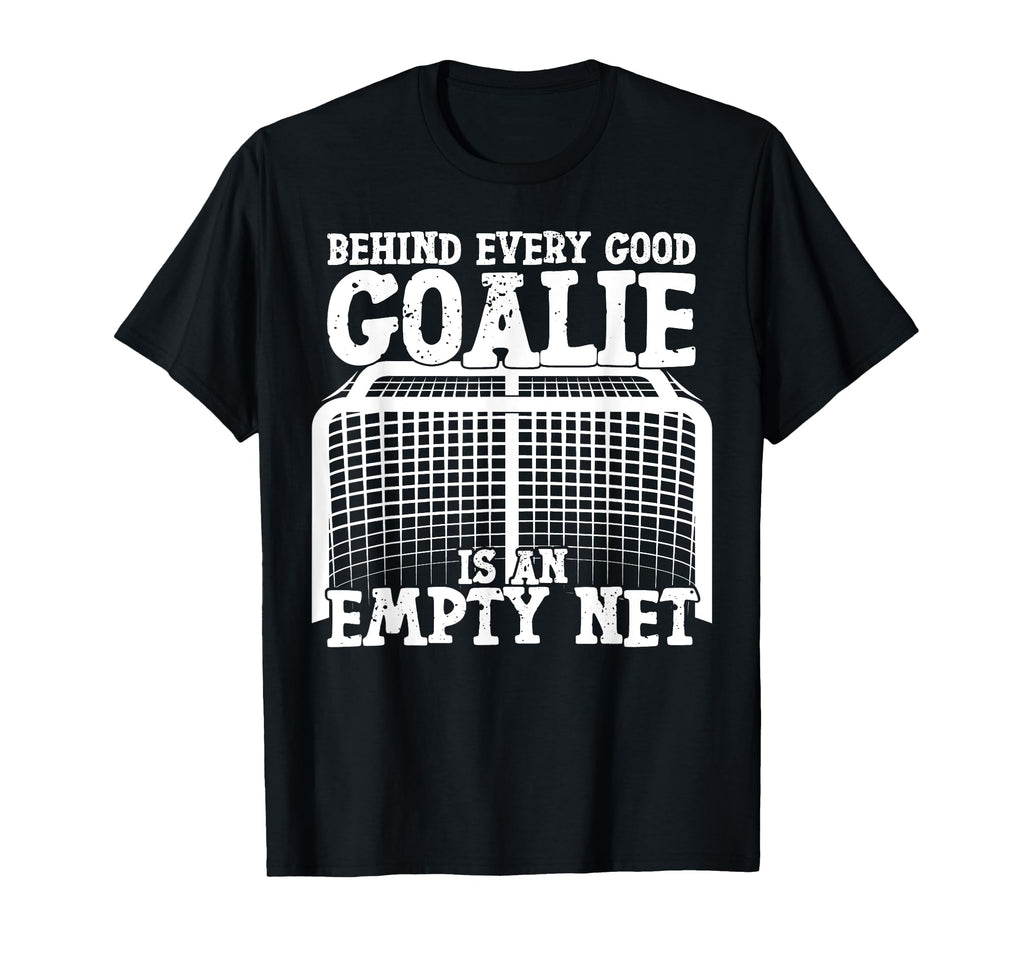 Ice Hockey Goalie Goalkeeper Behind T-Shirt - Custom Art Print Men Women