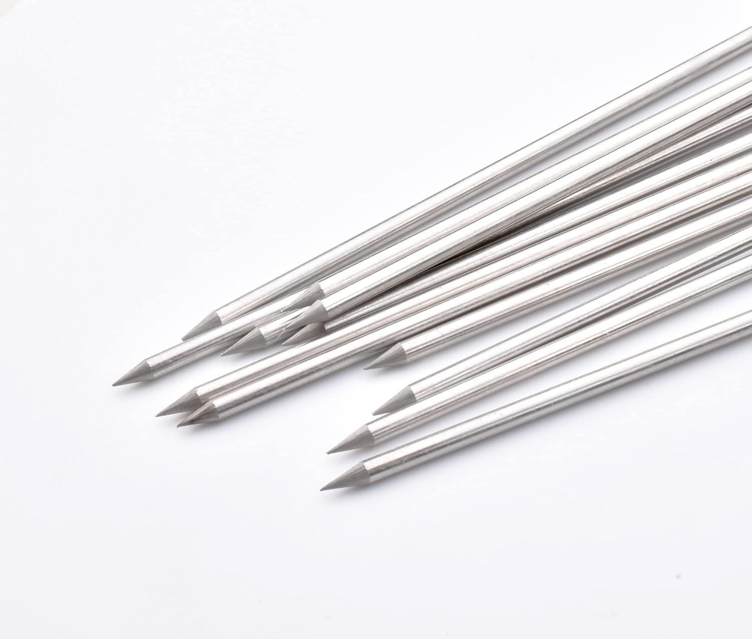 12 Inch Long Metal BBQ Kabob, Stainless Steel Skewers Shish Kebab Skewers 30 Pack (12Inch BBQ Skewers-30p)
