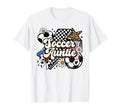 Soccer Auntie Funny Leopard Soccer Aunt T-Shirt - Minimalist Print Unisex