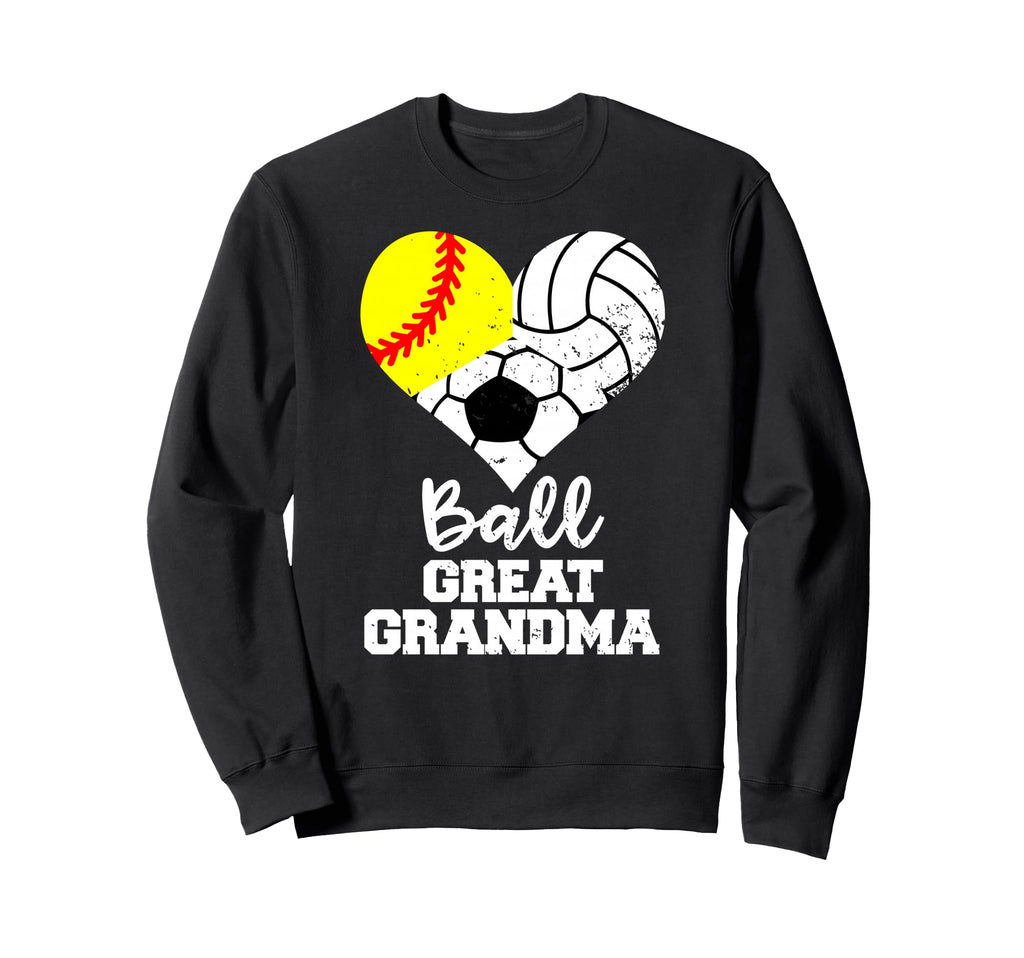 Ball Great Grandma Heart Softball Sweatshirt - Streetwear Style Men Women
