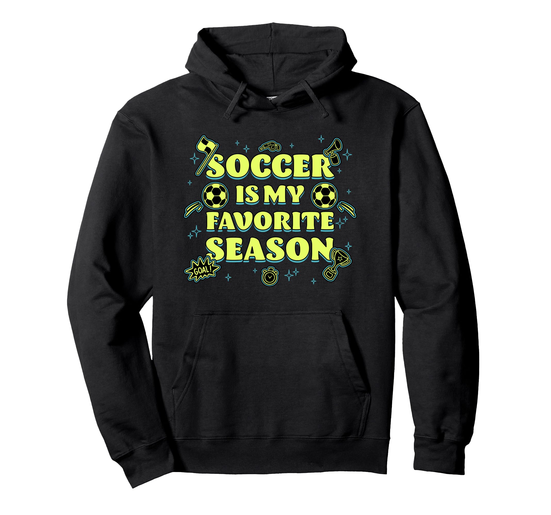 Trendy Soccer Is My Favorite Season Hoodie - Aesthetic Graphic Men Women