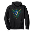 Brazil Football Green Yellow Soccer Fan Art Hoodie - Graphic Print Unisex