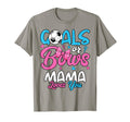 Gender Reveal Goals Or Bows Mama Mom T-Shirt - Minimalist Print for Adults