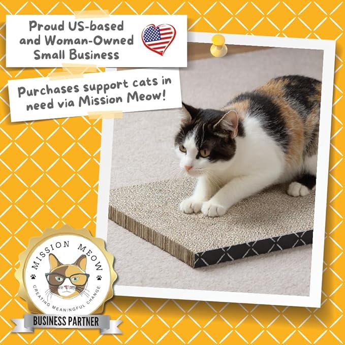 HIDE & SCRATCH Cat Scratcher Pad Pack; Cat Scratch Pad Refills for Hide & Scratch Scratcher Box (4 Count)