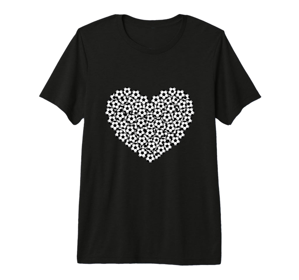 Heart Shaped Soccer Ball Artwork Tri T-Shirt - Streetwear Style Unisex