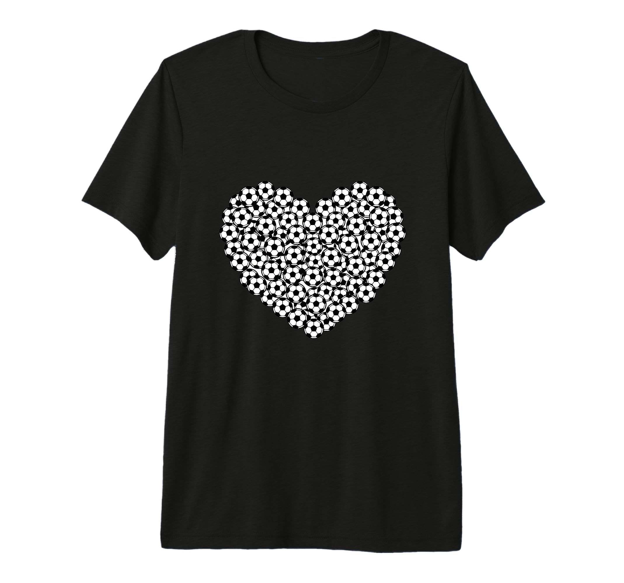 Heart Shaped Soccer Ball Artwork Tri T-Shirt - Streetwear Style Unisex