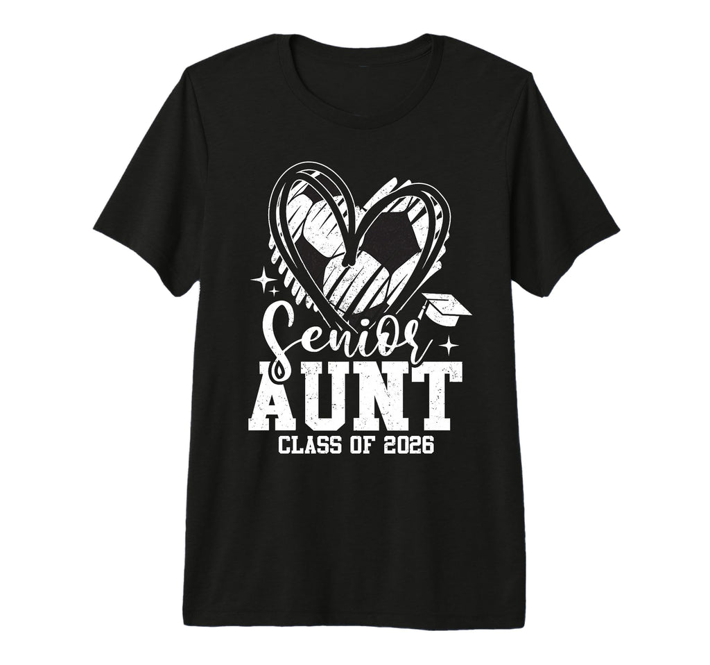 Senior Aunt Class 2026 Soccer T-Shirt - Trendy Graphic for Adults