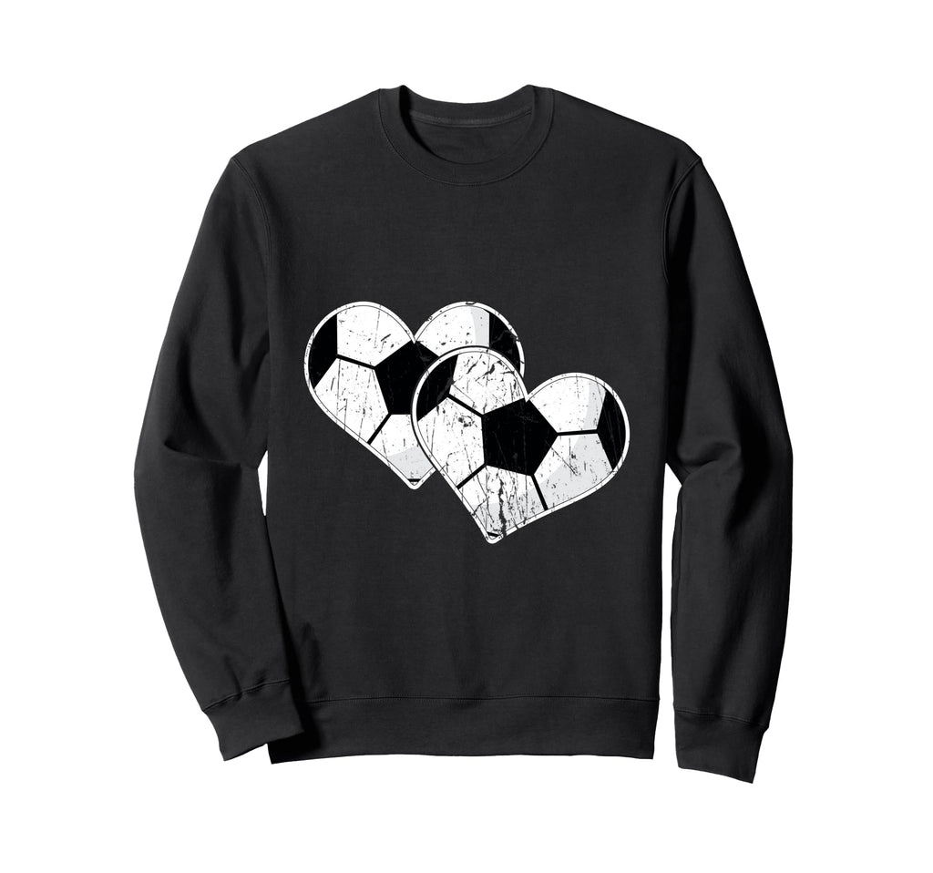 Double Heart Soccer Football Sweatshirt - Casual Everyday Wear Men Women