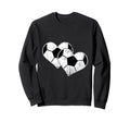 Double Heart Soccer Football Sweatshirt - Casual Everyday Wear Men Women