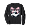 Soccer Coquette Bow Soccer Sweatshirt - Minimalist Print Men Women