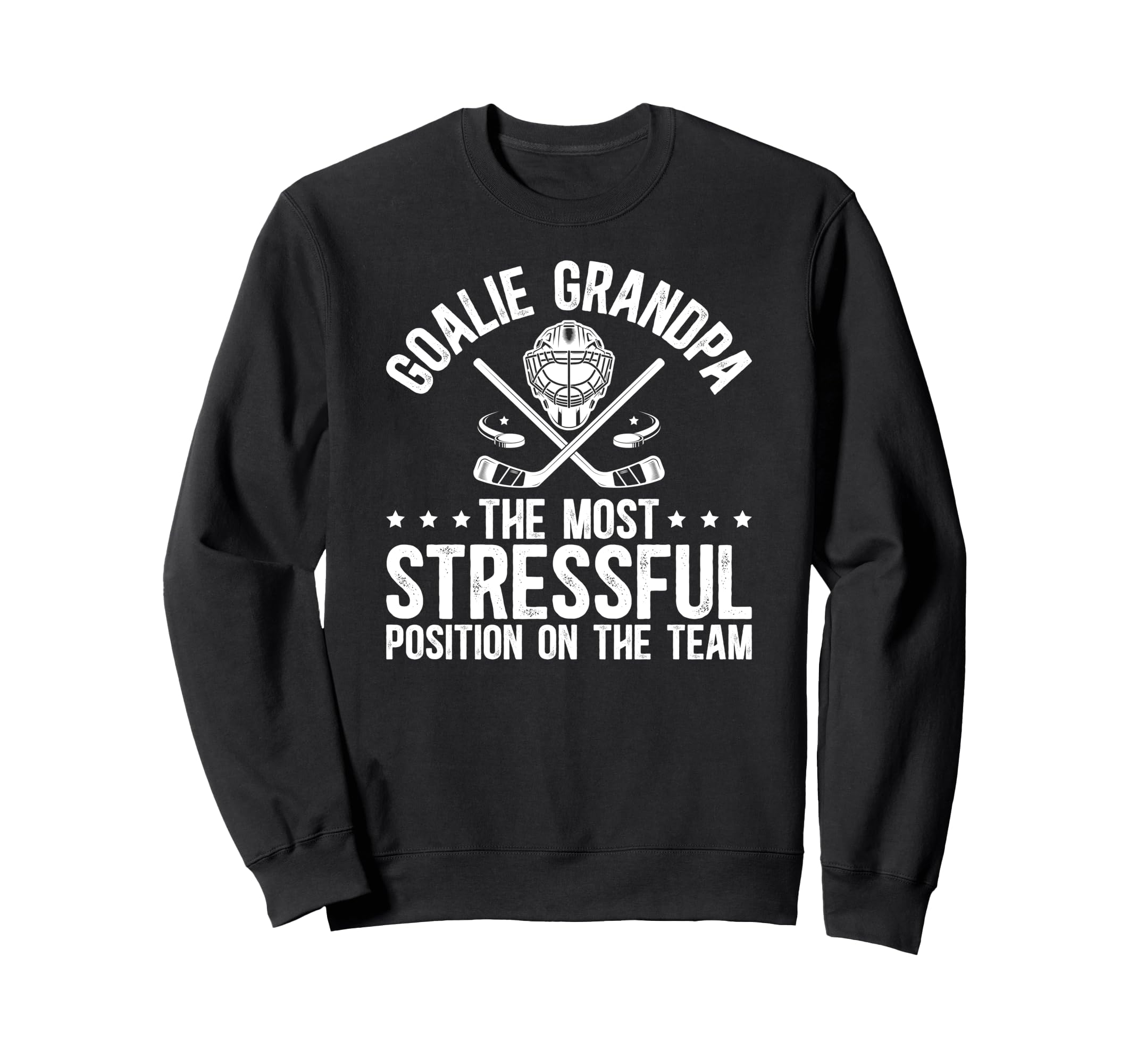 Funny Hockey Goalie Grandpa Hockey Sweatshirt - Minimalist Print Men Women