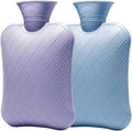 FORICOM Extra Large Hot Water Bottles for Pain Relief.2pack,2L Hot Water Bag for Back Pain, Heating Pad 2Liter, Non Toxic and Rubber, Hot and Cold Therapy.Bpa Free.