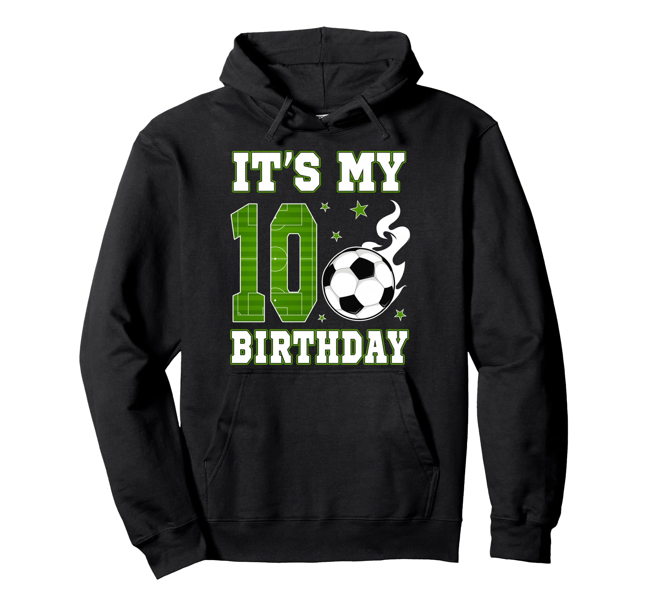 Its My 10Th Birthday Soccer 10 Years Old Hoodie - Custom Art Print Unisex