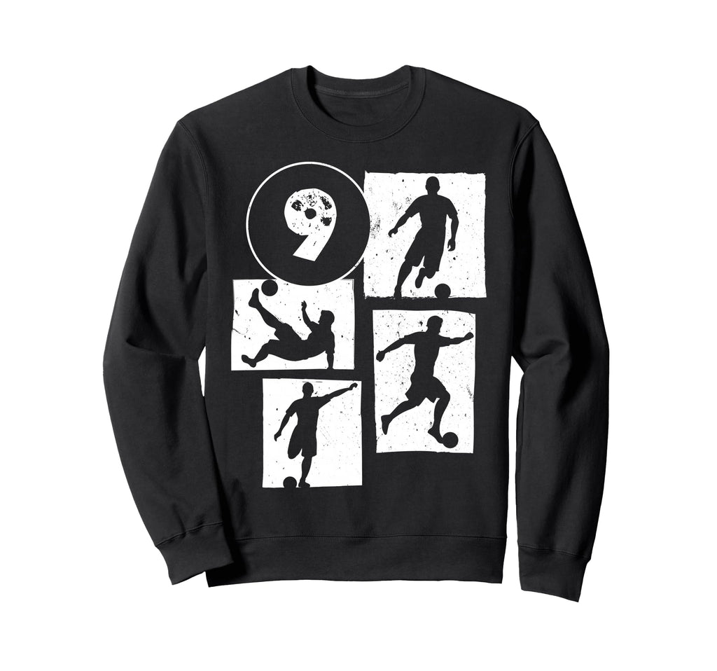 9Th Birthday Soccer Player Sweatshirt - Aesthetic Graphic for Adults